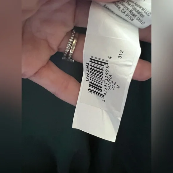 New Dress the Population Sandra Gown In Pine Green Size Medium - Picture 11 of 12